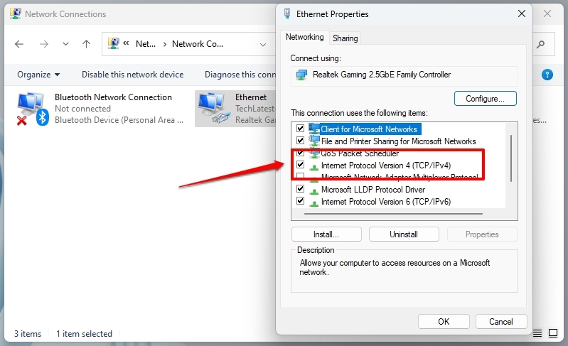 Internet Protocol Version 4 - DNS Probe Finished No Internet