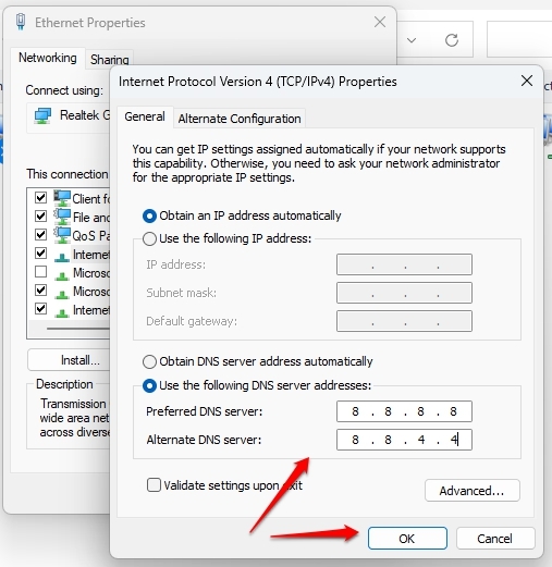 Custom DNS - DNS Probe Finished No Internet