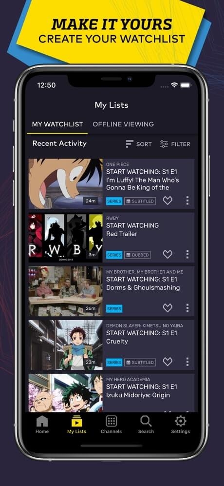 VRV - Best Anime Streaming Apps for Android and iOS