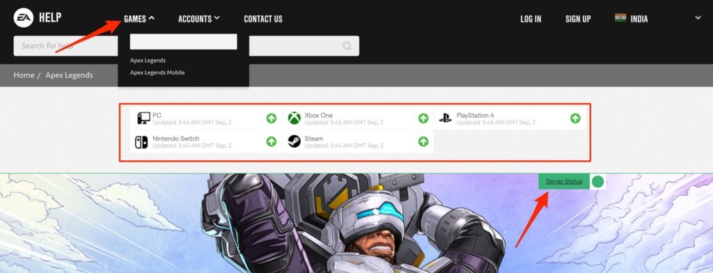 EA Apex Legends Server Status