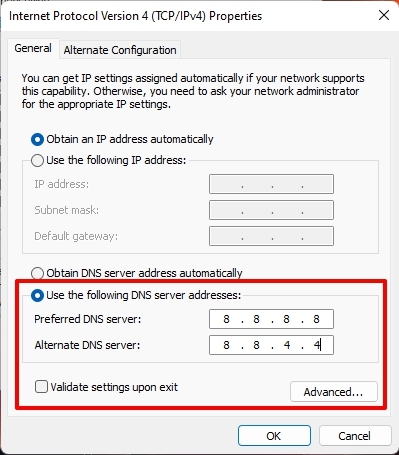 Пользовательский DNS