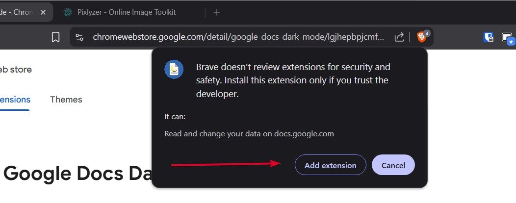 Google Docs Dark Mode Chrome Extension - 5