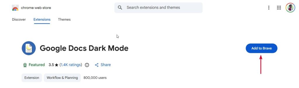 Google Docs Dark Mode Chrome Extension - 4