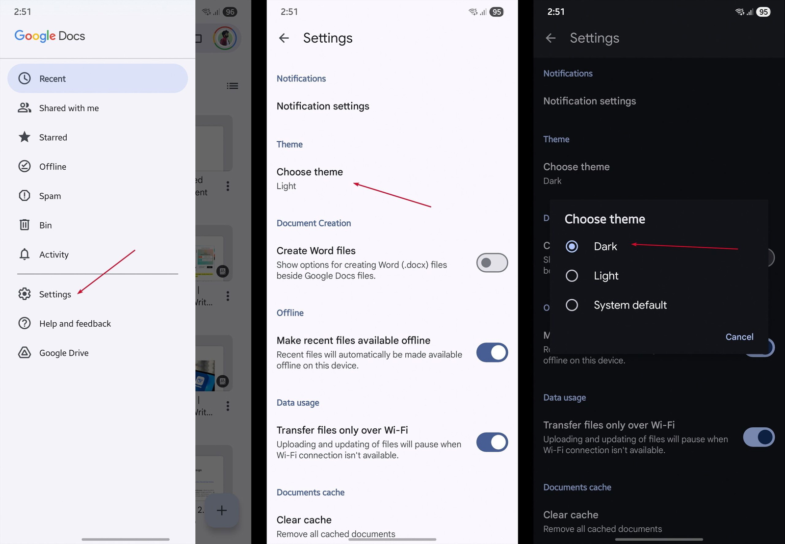 Google Docs Dark Mode Android App - 7