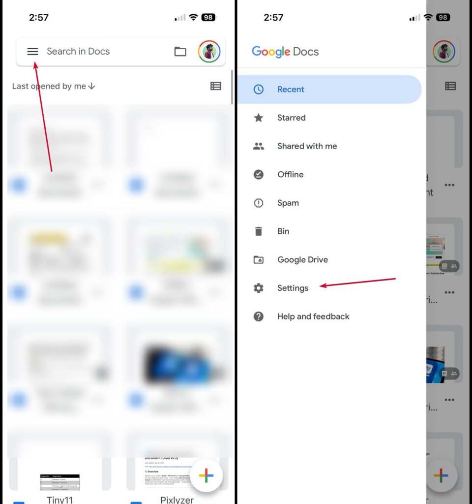 Google Docs Dark Mode iOS App - 8