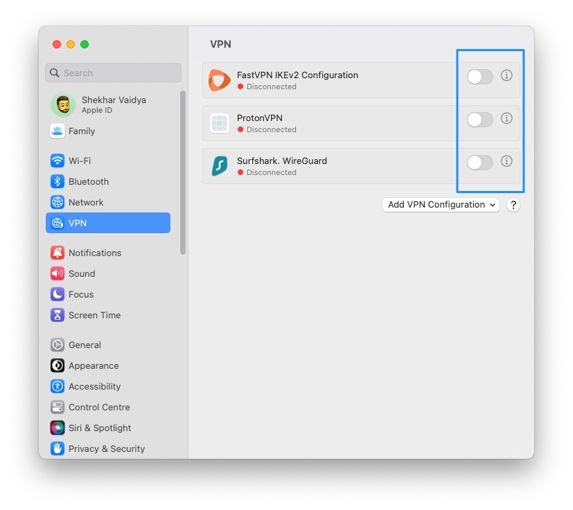 Mac VPN выключен — ошибка воспроизведения Plex