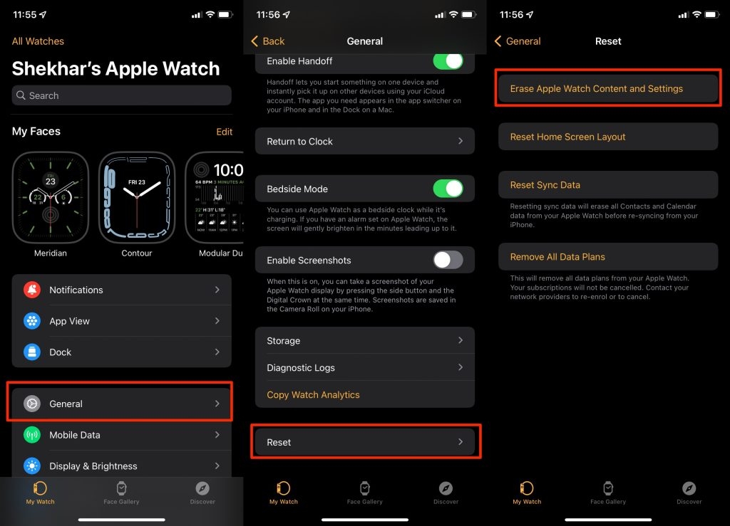 Reset Apple Watch