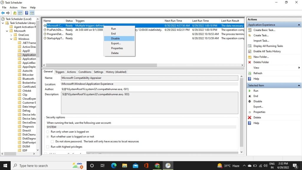 What is the CompatTelRunner exe  and how to disable it   - 53