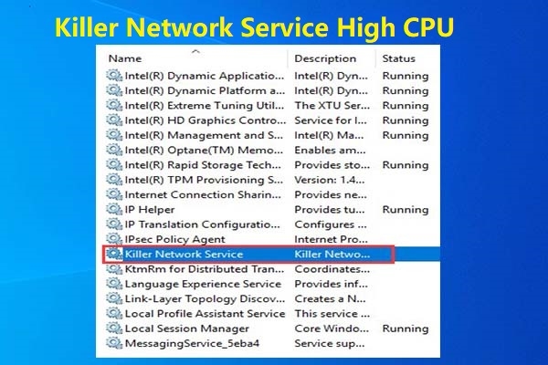 What is Killer Network Service? How to Fix its High CPU Usage?