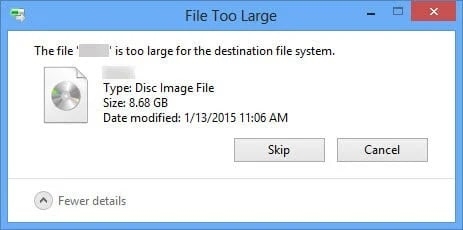 How to Fix the  File Too Large for Destination File System  error in Windows  - 82