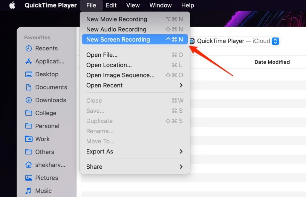 QuickTime Player - Record Facetime With Audio