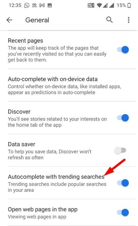 How to Turn Off Google Trending Searches on Search app  - 95