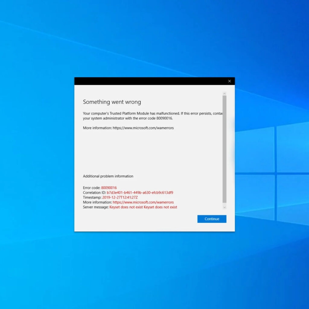 trusted platform module windows 10 reinstalling