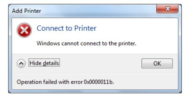 Fix: Operation Failed with Error 0x0000011B (Windows Cannot Connect to the Printer)