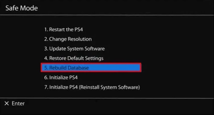 How to Rebuild Database in PS4?