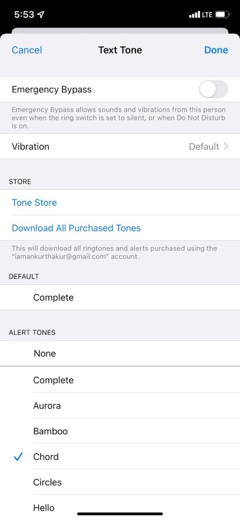 Custom Tone - Not Getting Text Notifications on iPhone