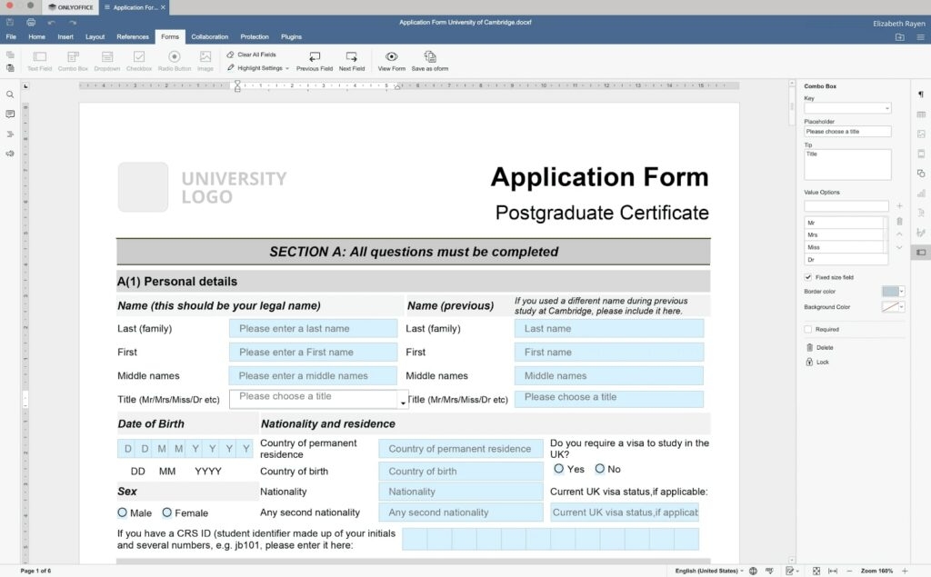 ONLYOFFICE Настольные редакторы