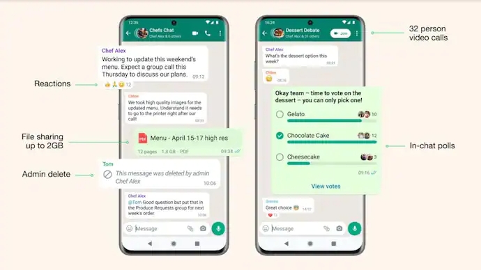 WhatsApp Group In-Chats Polls Feature