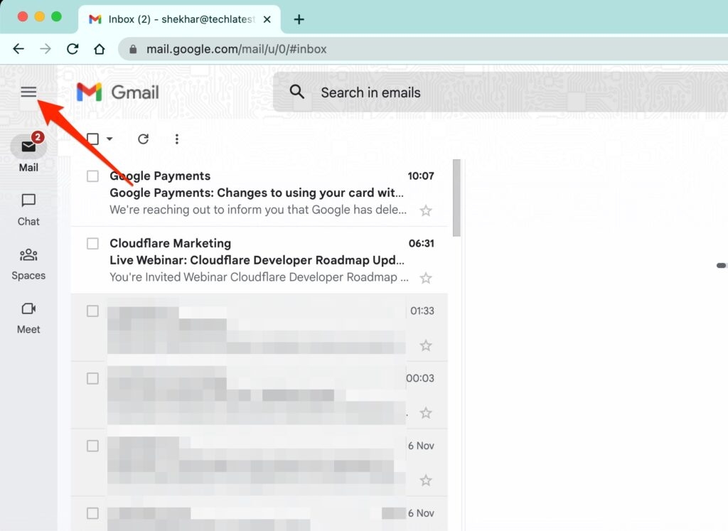 Получить архивированные электронные письма в Gmail