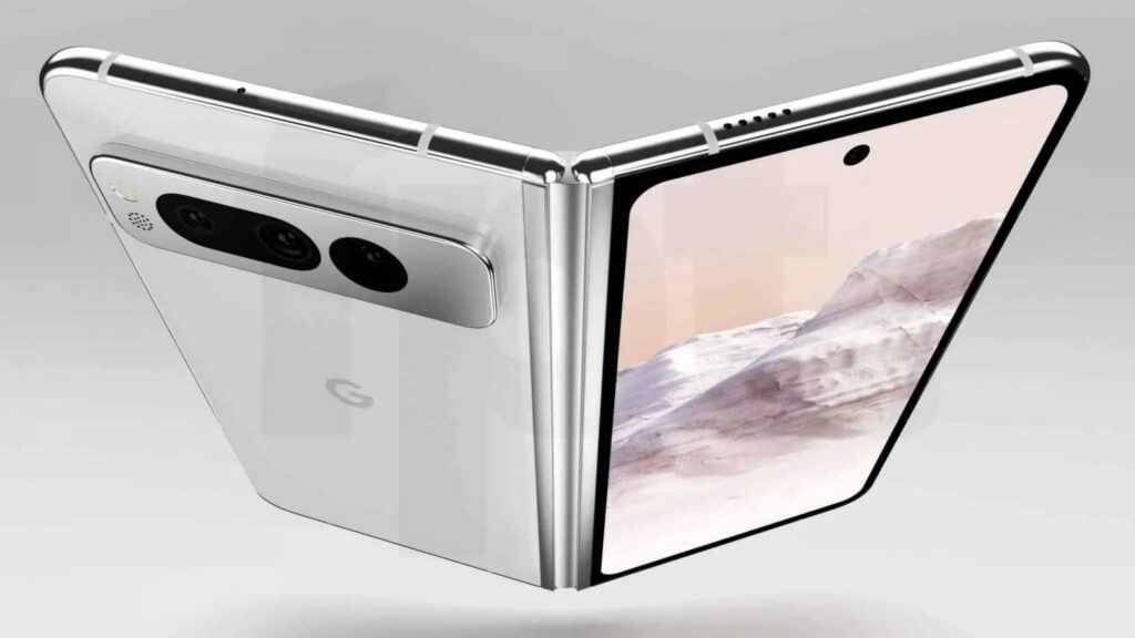 Google Pixel Fold Front Back Folded In Half