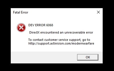 Fix: COD Warzone Dev Error 6068 on Windows