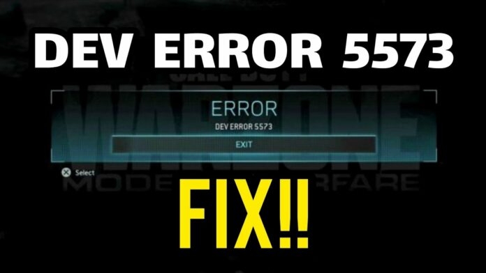 Ошибка dev error 5573 warzone ps4