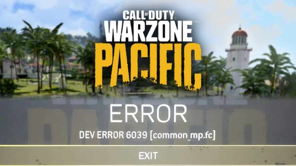 Dev Error 6039 on Warzone