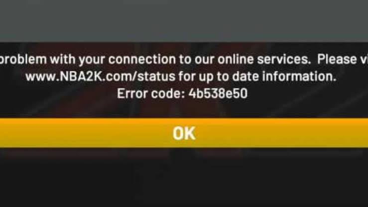 Error Code 4b538e50 in NBA 2K23