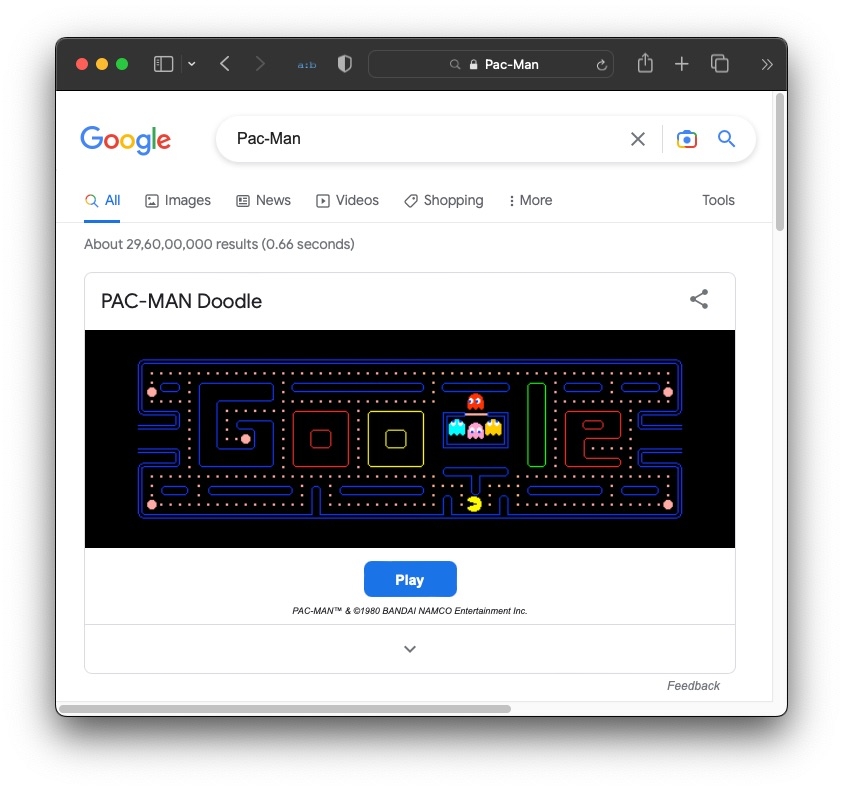 PAC-MAN - Free Games on Google