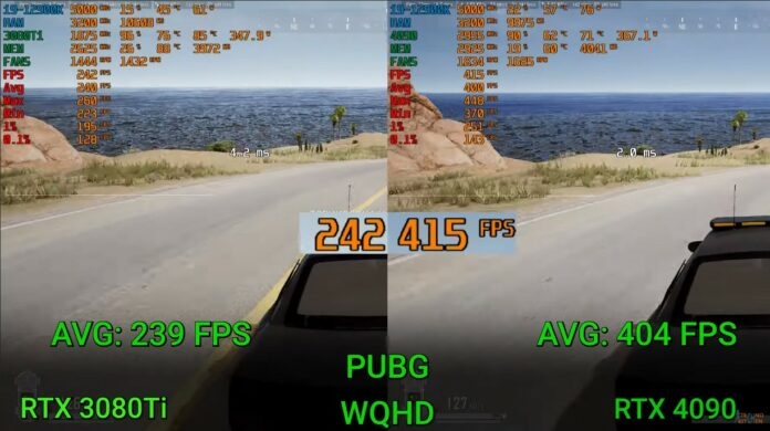 PUBG - RTX 4090 vs. RTX 3080 Ti