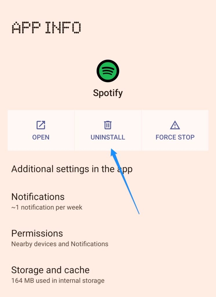 Удалите Spotify - Spotify продолжает падать