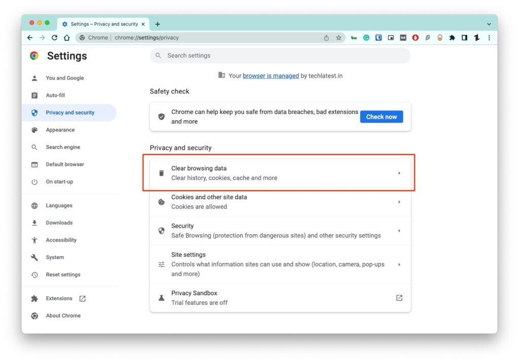 Clear Chrome History - DNS Probe Finished No Internet