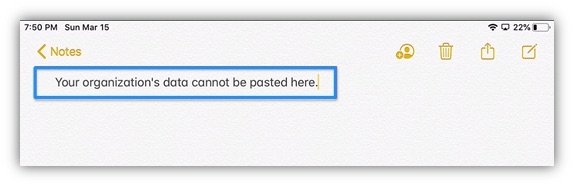 Your Organization's Data Cannot Be Pasted Here