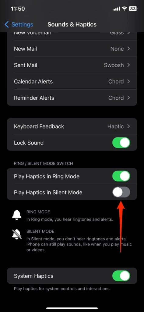 Sound Haptics Settings - Stop Calls on iPhone Without Blocking