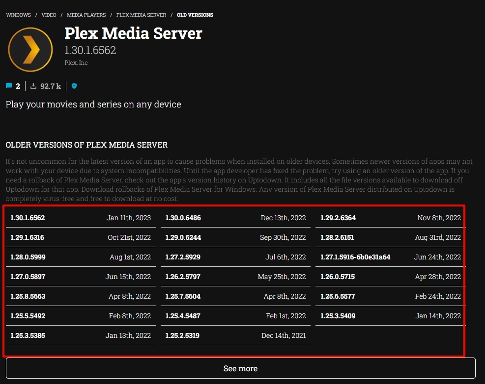 plex media server not working on windows 10