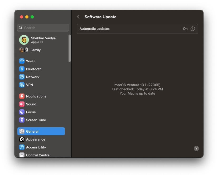 Update macOS - Self-assigned IP Address Error on Mac