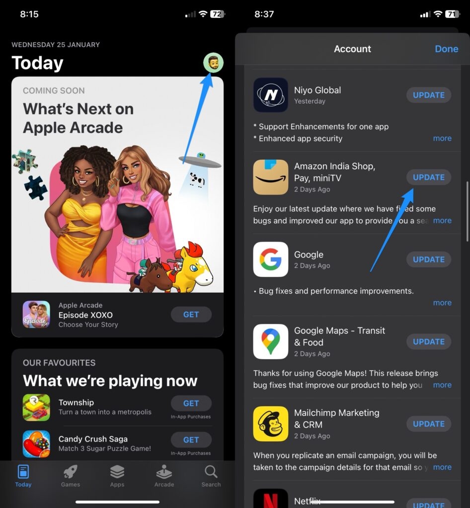 Обновите приложение Amazon — приложение Amazon не работает на iPhone