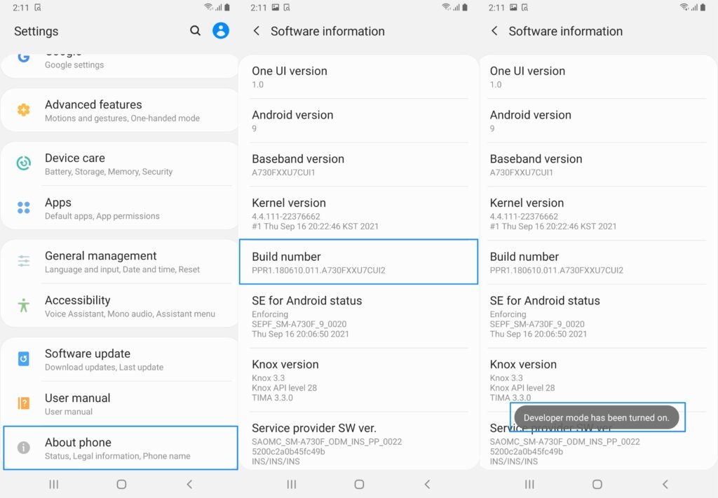 Developer Mode Samsung - OEM Unlock Missing