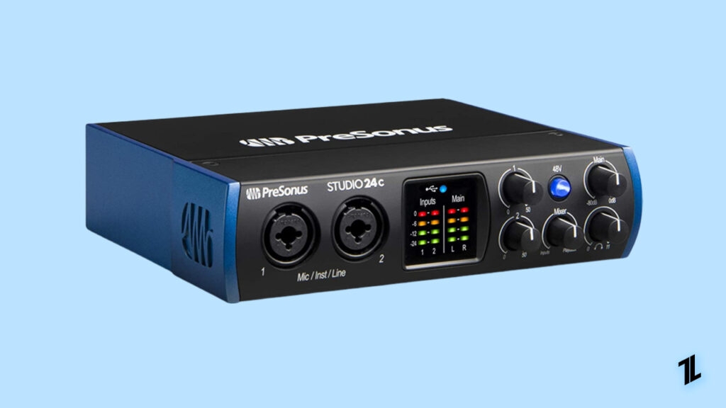 PreSonus Studio 24c 2x2, 192 kHz, USB-C Audio Interface for Mac