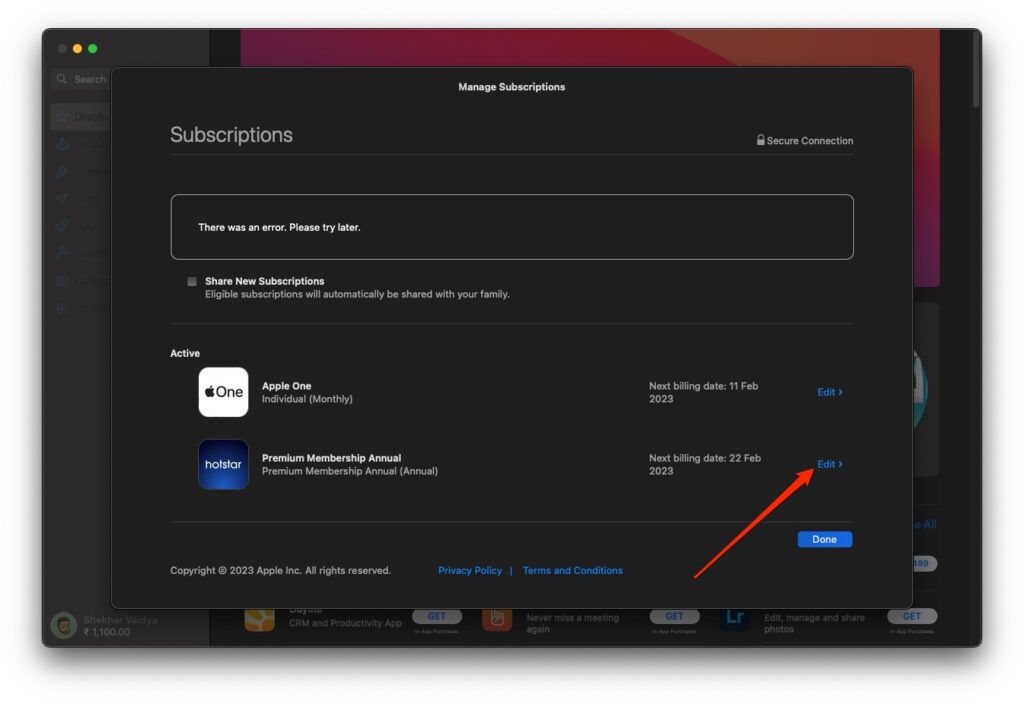 Mac Subscription Settings - Remove Subscriptions on iPhone