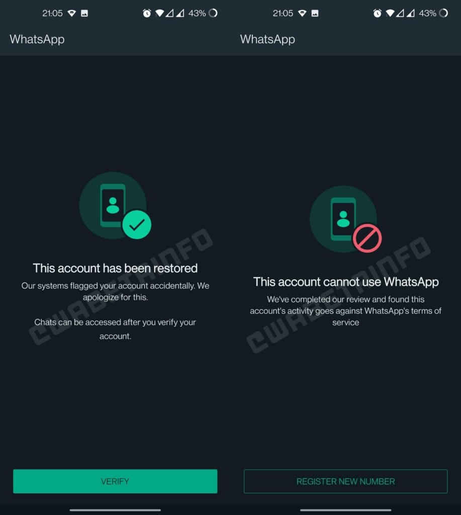 WhatsApp заблокировал мой номер