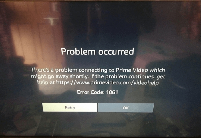 Код ошибки Prime Video 1061