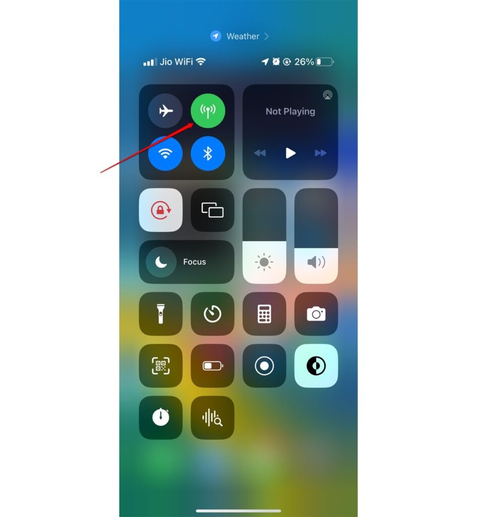 Мобильные данные iPhone