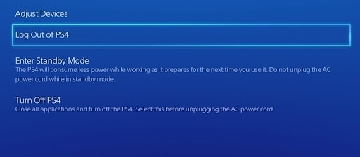 Log Out of PS4 - Error E-8210604A on PlayStation