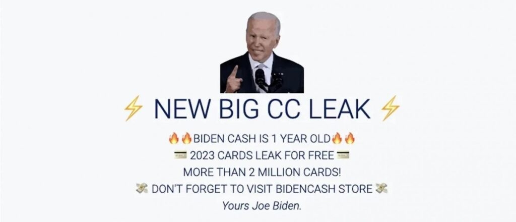 BidenCash carding marketplace