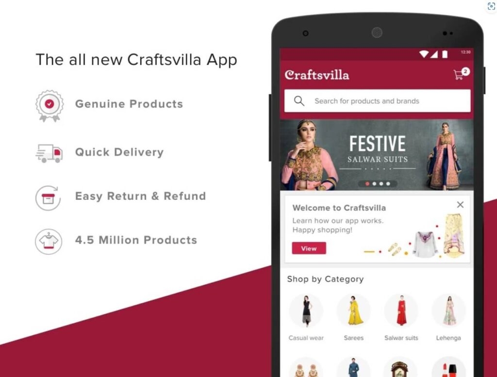 Craftsvilla - лучшие приложения для покупки одежды в Индии