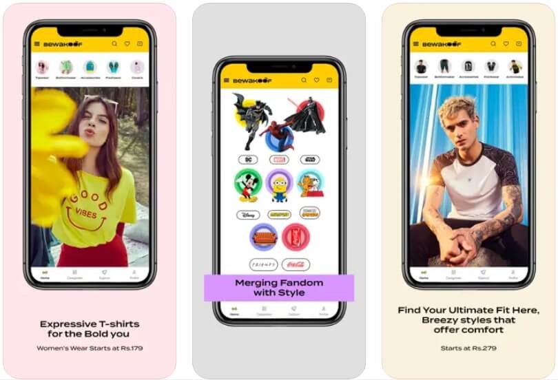 Bewakoof - Best Clothes Shopping Apps in India