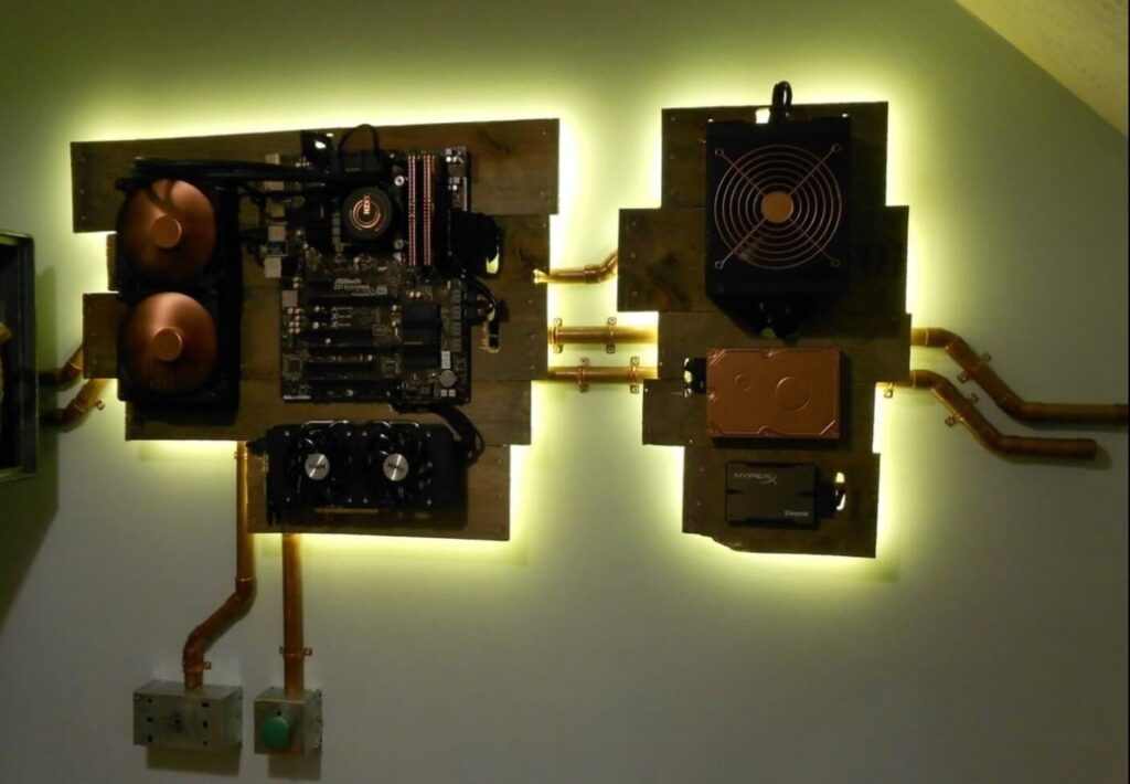 Steampunk Style Wall Mount - Wall-Mounted PC Examples