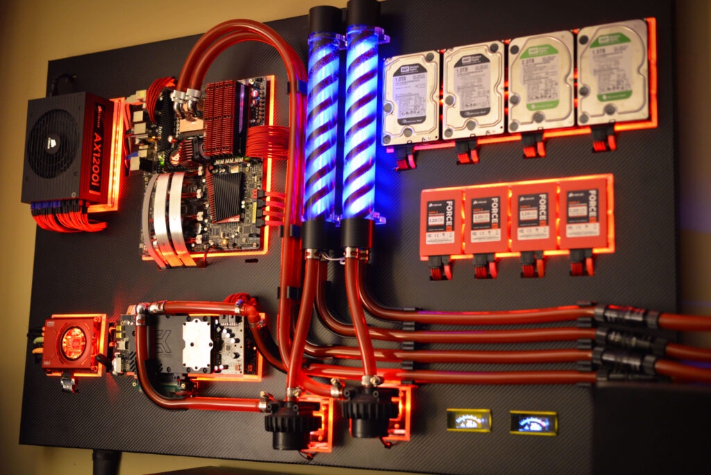 Red and Black with Faster Processing  - Wall-Mounted PC Examples