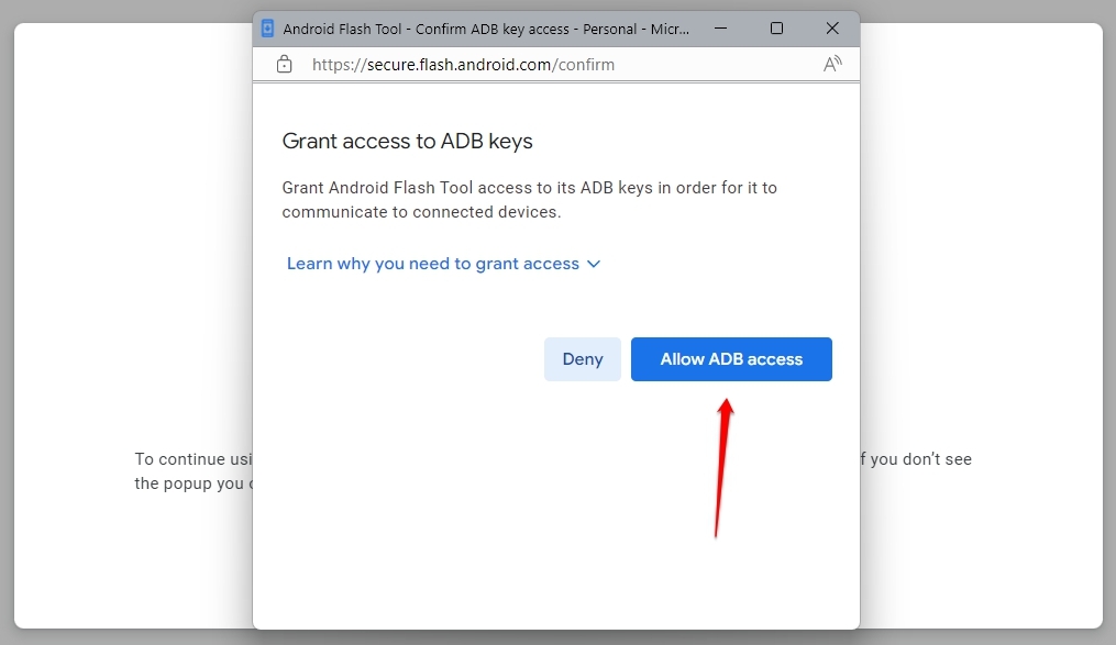 Разрешить доступ к ADB — Android 14–Android 13 в Google Pixel